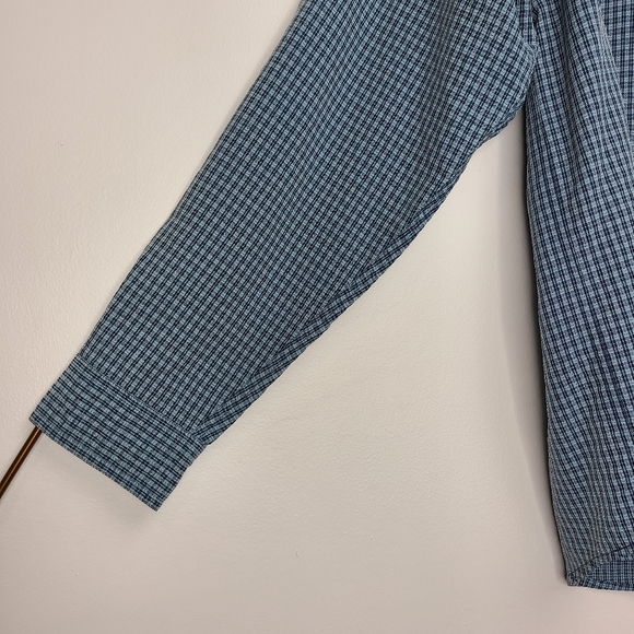Columbia Shirt Long Sleeve Button-Down Collar Plaid Blue Size Medium - Picture 3 of 10